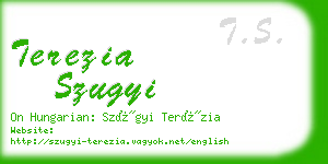 terezia szugyi business card